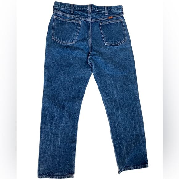 Rustler Blue Straight Jeans with Regular Fit and Contrast Stitching 34X30 - Picture 4 of 9